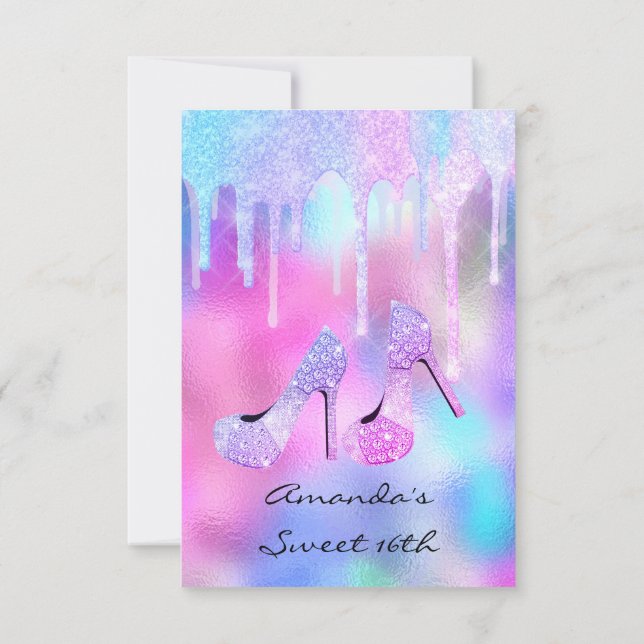 Invitation Doux 16e 15e gouttes Holographique Roses talons ha (Dos)