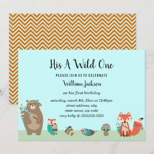 Invitation Doux Animal Tribal Son Anniversaire Est Un Sauvage