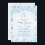 Invitation Doux Bleu Saison Douce 15e Anniversaire<br><div class="desc">Saison de vacances bleu doux 15e anniversaire Invitation</div>