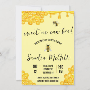 Invitation Doux comme Can Bee ! Abeille de miel, Miel, Baby s
