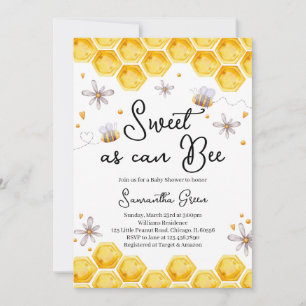 Invitation Doux comme peut Baby shower d'abeille