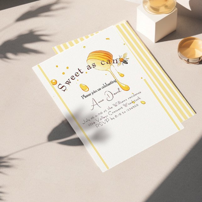 Invitation Doux comme peut être baby shower (Sweet as can bee )