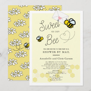 Invitation Doux comme peut être Baby shower jaune pâle par la