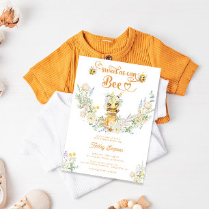 Invitation Doux comme peut être Floral mignon Baby shower