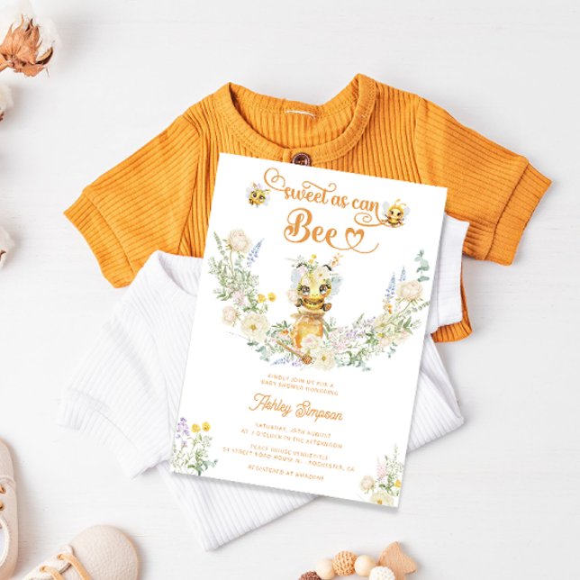 Invitation Doux comme peut être Floral mignon Baby shower (Créateur téléchargé)