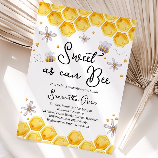 Invitation Doux comme peut être une abeille Baby Shower (Créateur téléchargé)