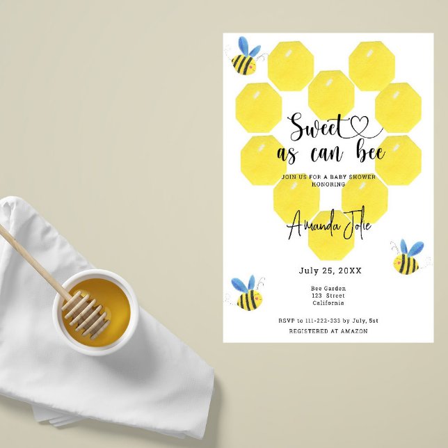 Invitation Doux comme peut l'être une baby shower (Créateur téléchargé)