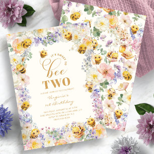 Invitation Doux comme une abeille pour un deuxième anniversai