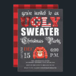 Invitation Doux moche Noël Fête Chalkboard Rouge<br><div class="desc">Doux moche Noël Party Chalkboard Red Invitation design. D'autres produits similaires peuvent être trouvés dans les Invitations de Noël. Si vous avez des questions,  n'hésitez pas à me contacter.</div>