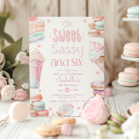 Doux sassy et six sucreries pastel 6e anniversaire