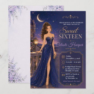 Invitation Douze ans célestes nuit