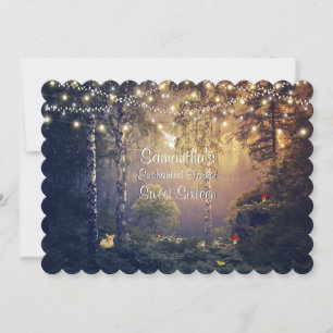 Invitation Douze ans charmants, Lumières de faon de la forêt