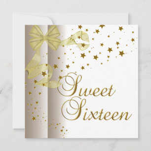 Invitation Douze ans sucrés Fête d'anniversaire 16 ans Étoile