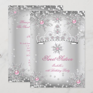 Invitation Douze Ans Sucrés Rose Clair Argent Merveilleux Mon