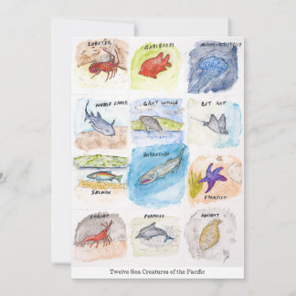 Invitation Douze créatures marines du Pacifique