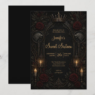 Invitation Douzième anniversaire gothique vintage