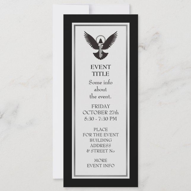 Invitation Dove avec clé (Dos)