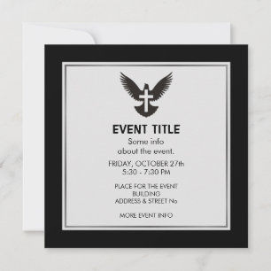 Invitation Dove avec croix