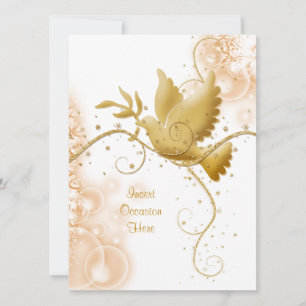 Invitation Dove n tourbillons mariage catholique