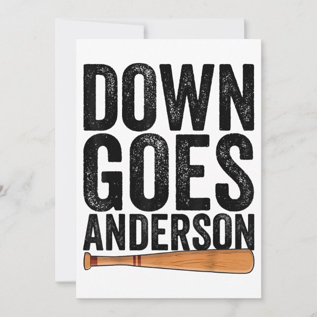 Invitation DOWN GOLF ANDERSON FUNNY BASEBALL cadeau ANDERSON (Devant)