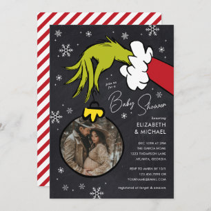 Invitation Dr Seuss   Baby shower de tableau noir Grinch