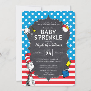 Invitation Dr. Seuss - Bébé Cat in the Hat Baby Sprinkle
