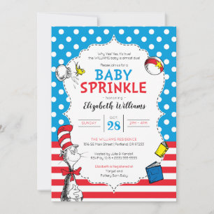 Invitation Dr. Seuss - Bébé Cat in the Hat Sprinkle