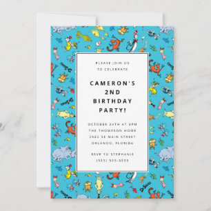 Invitation Dr. Seuss Motif   ANNIVERSAIRE DE ENFANT