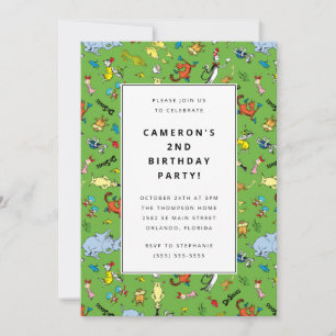 Invitation Dr. Seuss Motif ANNIVERSAIRE DE ENFANT