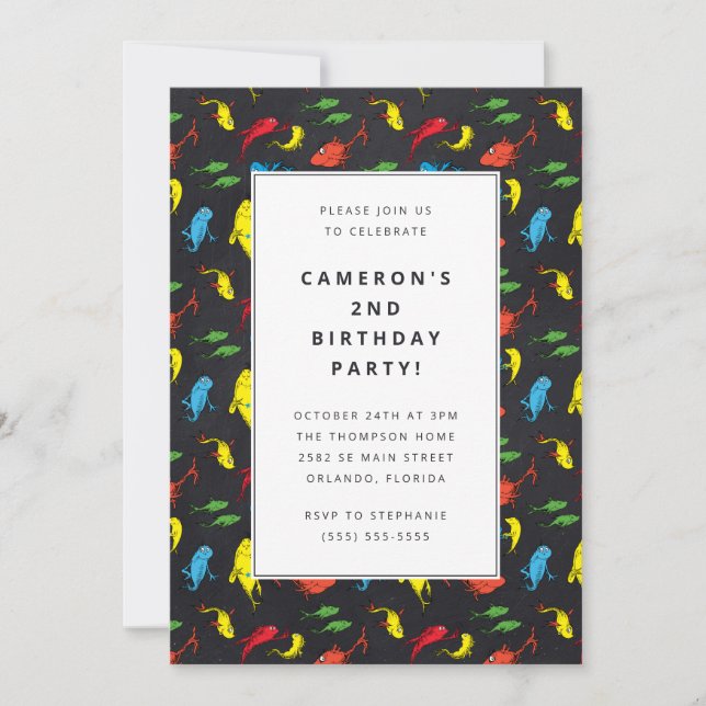 Invitation Dr Seuss - Un Poisson, Deux Poissons | ANNIVERSAIR (Devant)