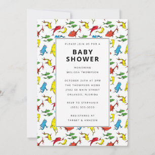 Invitation Dr. Seuss - Un Poisson, Deux Poissons Baby Showe