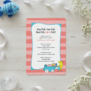 Invitation Dr. Seuss Un Poisson - Fête Prénatale Fille