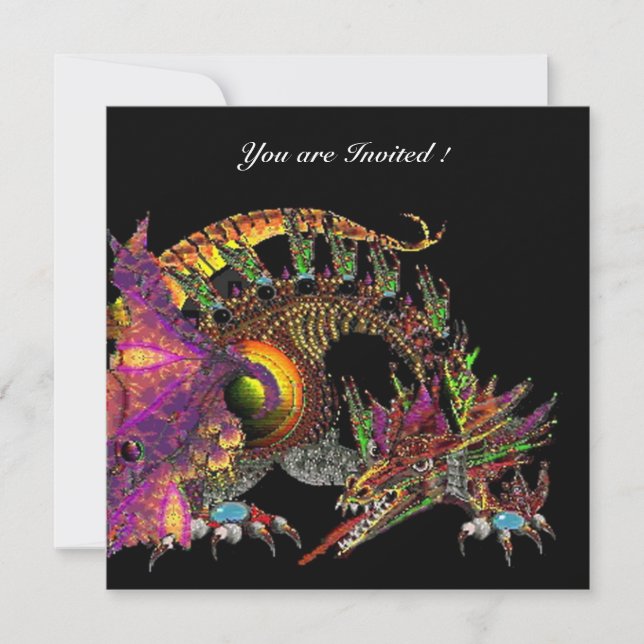 Invitation DRAGO violet violet noir (Devant)