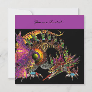 Invitation DRAGO violet violet noir