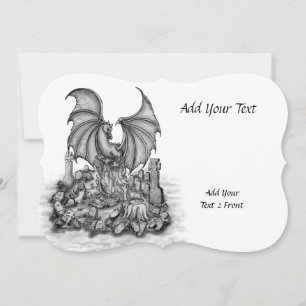 Invitation Dragon avec Zombie