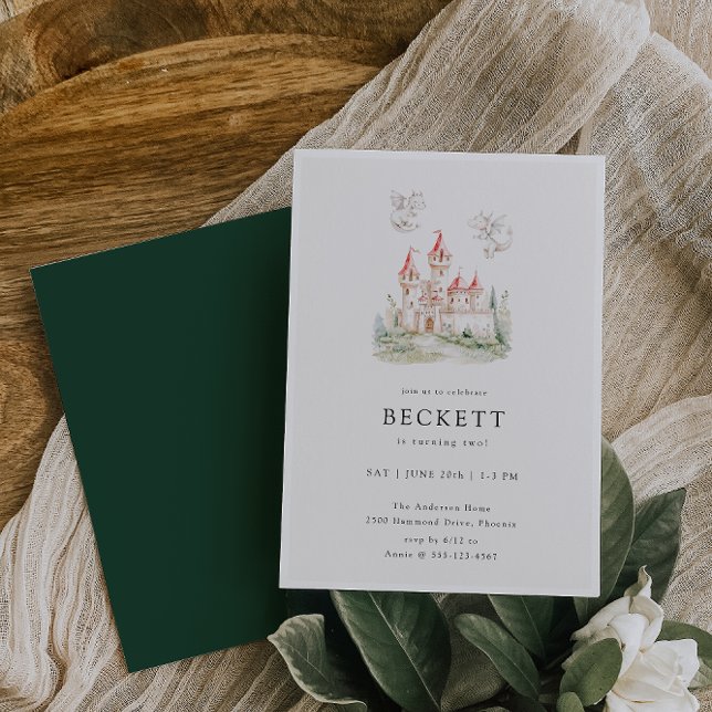 Invitation Dragon Castle Thème Anniversaire (Créateur téléchargé)