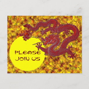 Invitation Dragon de cire rouge