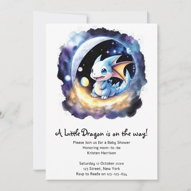 Invitation Dragon Dreams : Baby shower se réunissent (Devant)
