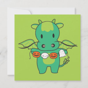 Invitation Dragon Happy Halloween Citrouille Chat Costume Inv