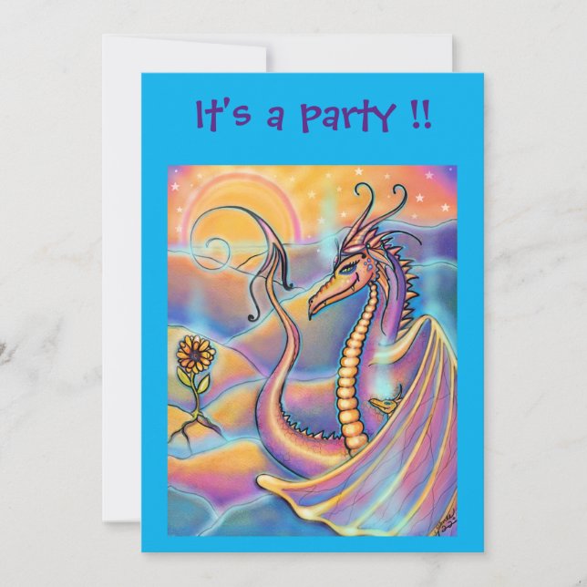 Invitation Dragon imaginaire Par Renee L. Lavoie pour enfants (Devant)