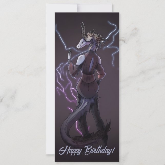 Invitation Dragon Lightning joyeux anniversaire (Devant)