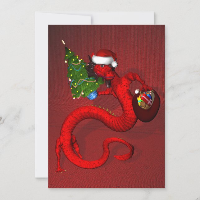 Invitation Dragon rouge (Devant)