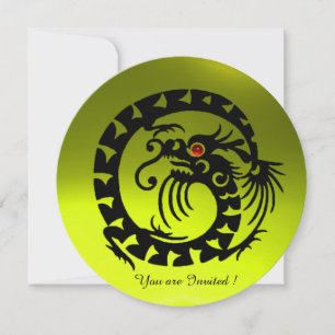 INVITATION DRAGON SNAKE NOIR TOPAZE GEMME PIERRE