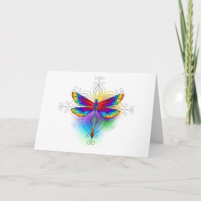 Invitation Dragonfly en arc-en-ciel (Devant)