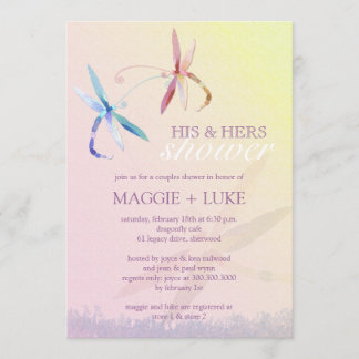Invitation Dragonfly romantique Sa & Ses Couples Douche