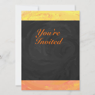 Invitation Dragons Oeil orange et noir Monogramme