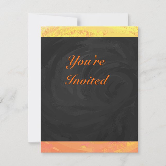 Invitation Dragons Oeil orange et noir Monogramme (Devant)