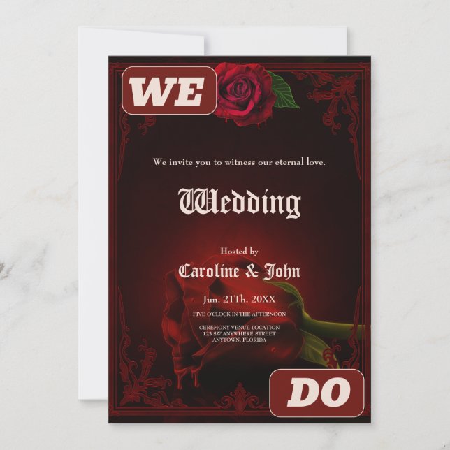 Invitation Drama of Love, le Rose gothique de Memory. (Devant)