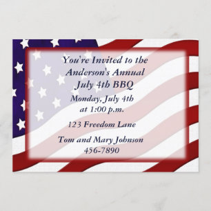 Invitation Drapeau américain