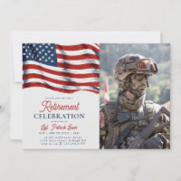 Drapeau américain 4 juillet Armée photo retraite